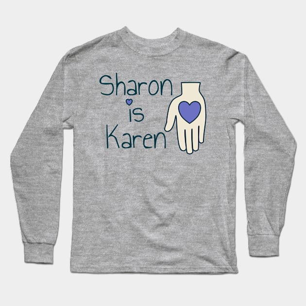 Sharing is Caring - hand with heart Long Sleeve T-Shirt by WTFudge